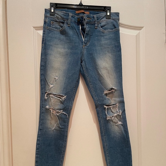 Joe’s Gretchen Stretch Boyfriend Slim Crop Jeans - Picture 1 of 4